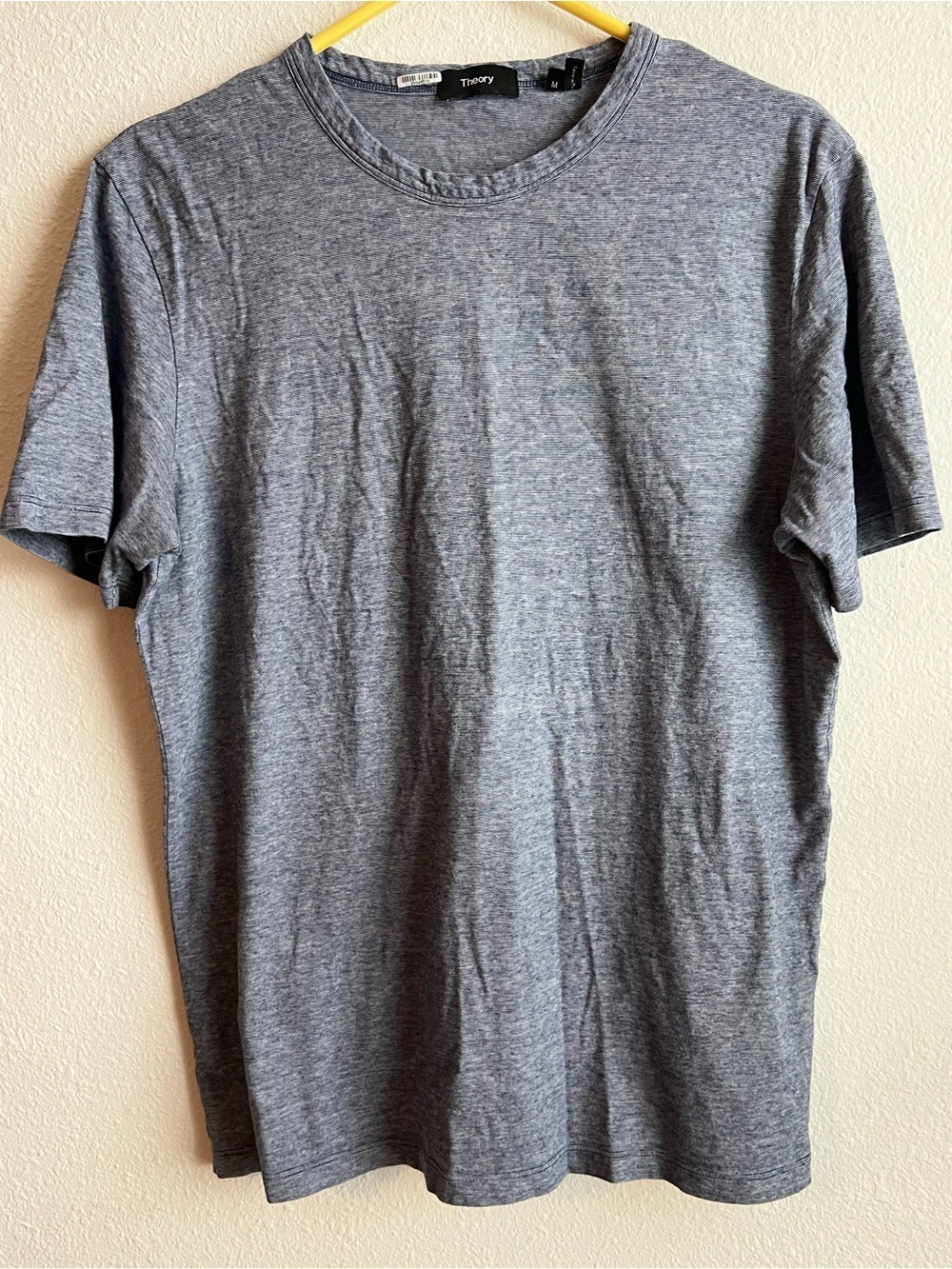 Theory Unisex Heathered Blue/Gray Short-Sleeve Crew Neck Tee